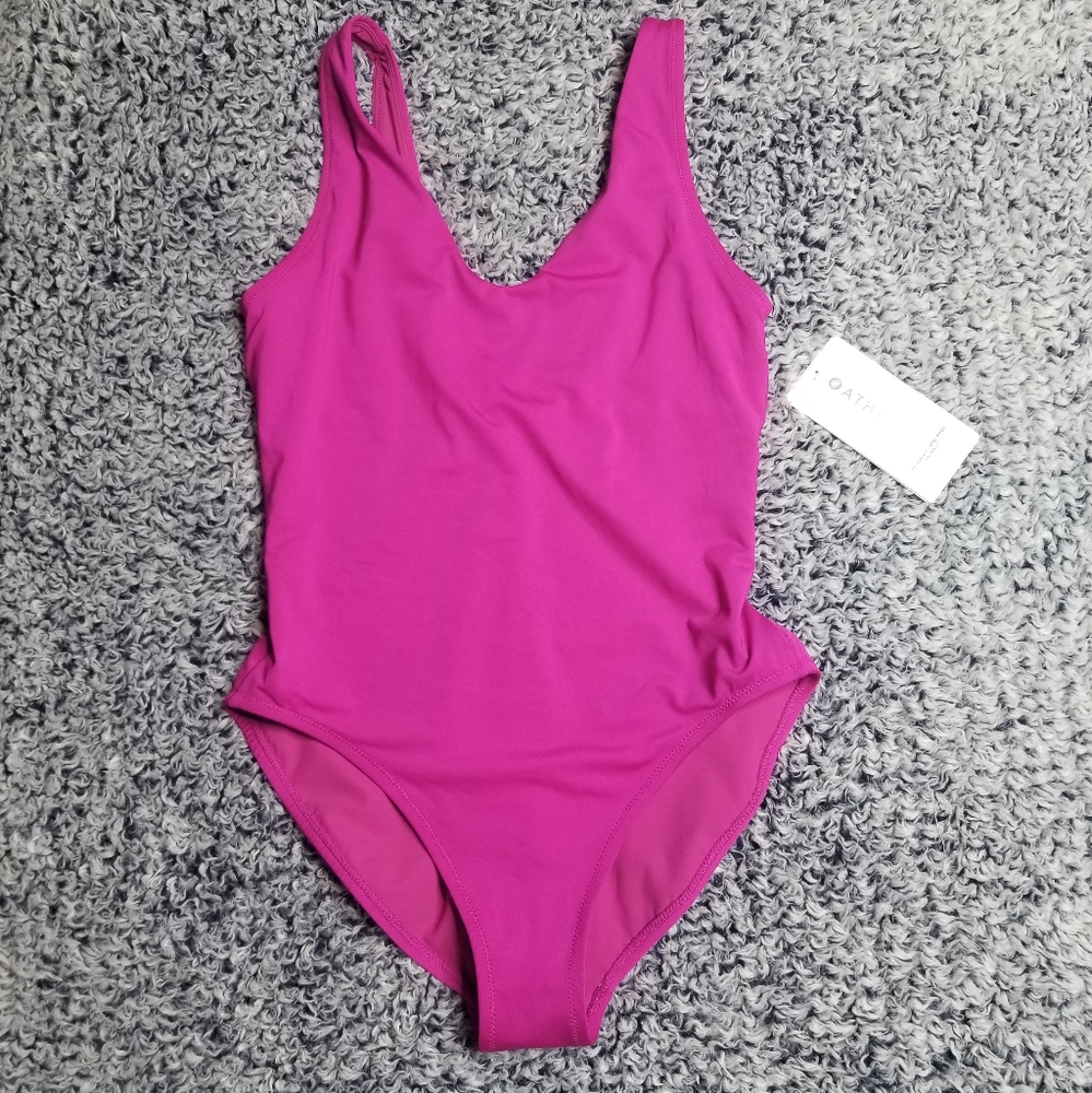 NWT Athleta Seychelles Hot Pink One Piece Swimsuit